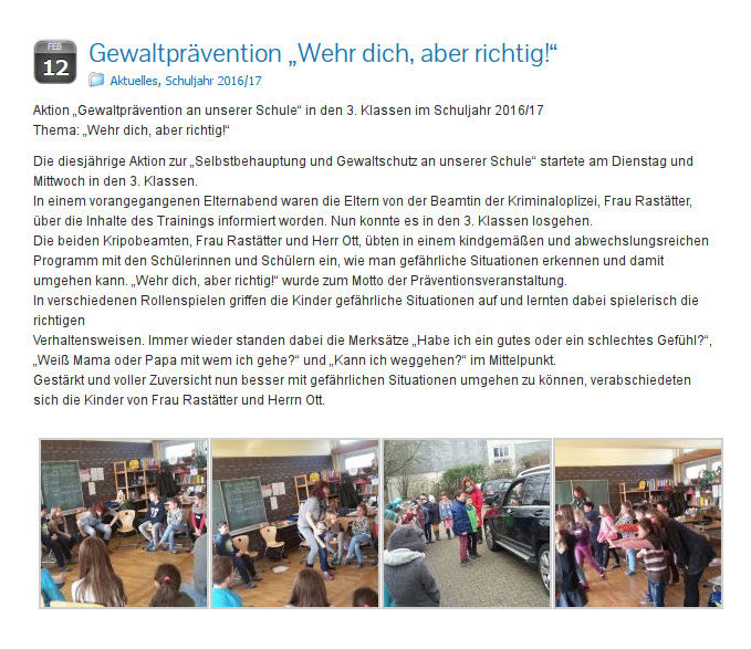 Selbstbehauptung, Gewaltprävention, Selbstverteidigung, Gewaltprävention an Schulen, Kurse zur Selbstverteidigung, Selbstschutz, „wehr dich, aber richtig“,